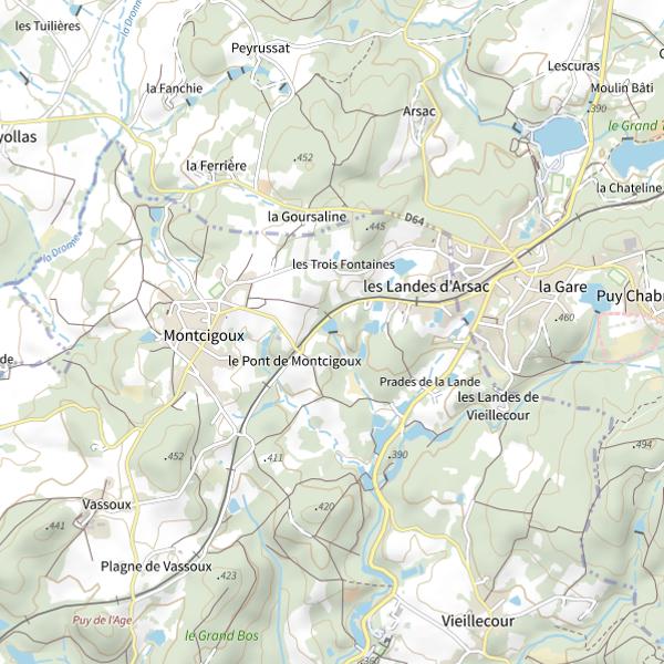 Plan cartographique de La Valouze