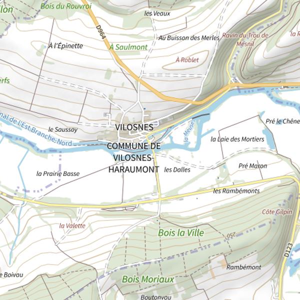 Plan cartographique de La Vandoise