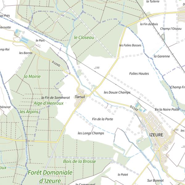 Plan cartographique de La Varaude