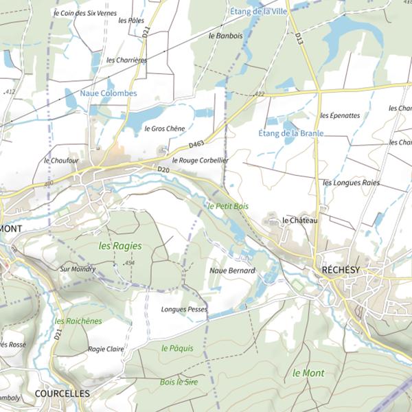 Plan cartographique de La Vendeline