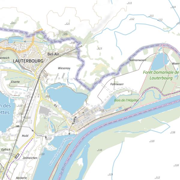 Plan cartographique de La Vieille Lauter