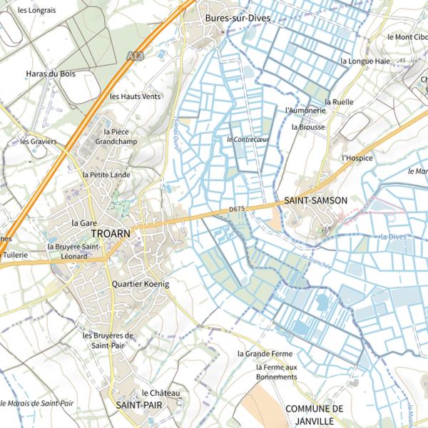 Plan cartographique de La vieille Muance