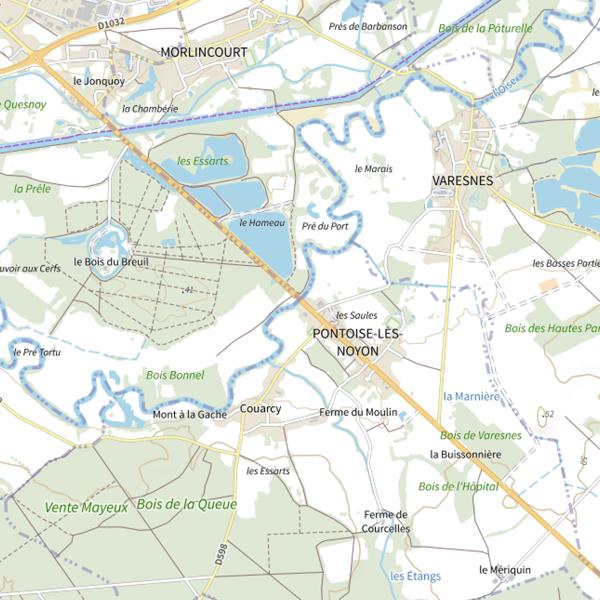 Plan cartographique de La Vieille Oise