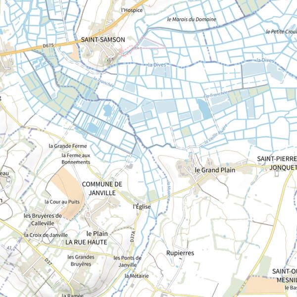 Plan cartographique de La Vieille Rivière