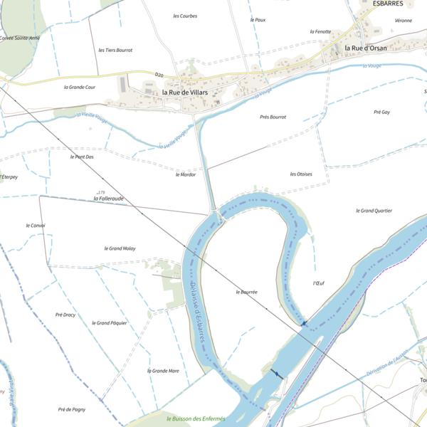 Plan cartographique de La Vieille Vouges