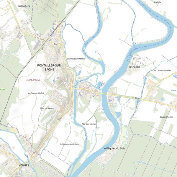 Plan cartographique de La Vigilante - Pontailler-sur-Saône