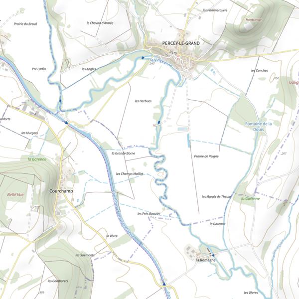 Plan cartographique de La Vingeanne