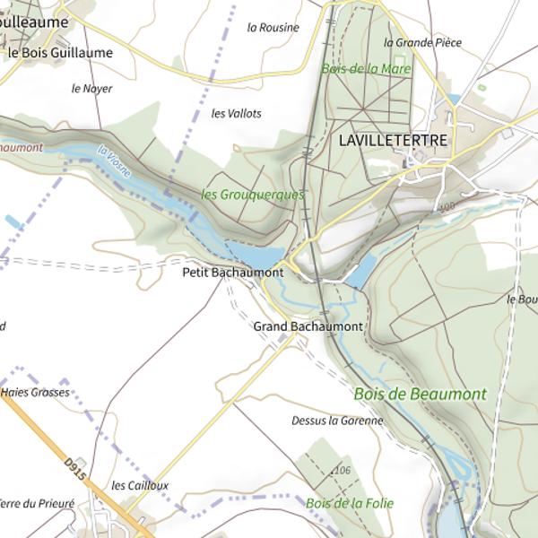 Plan cartographique de La Viosne