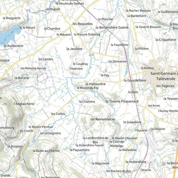 Plan cartographique de La Virène