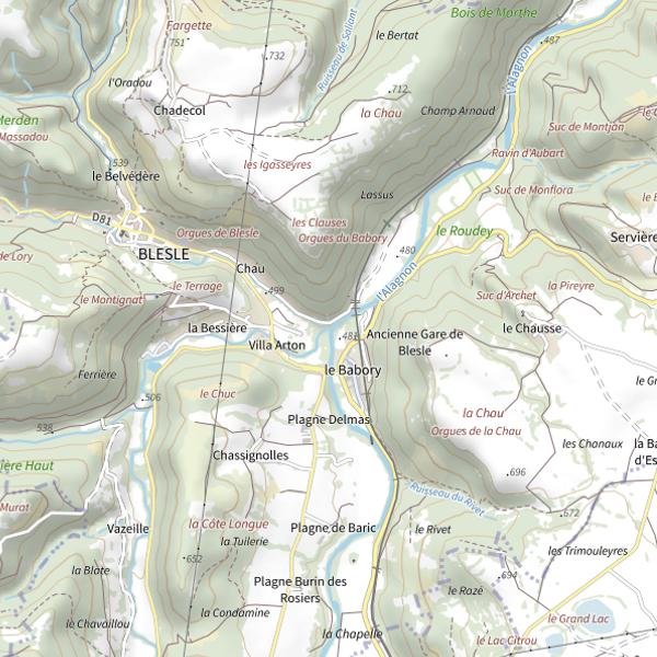 Plan cartographique de La Voireuse : parcours n°1