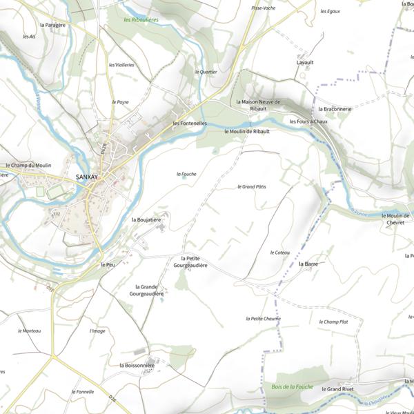 Plan cartographique de La Vonne