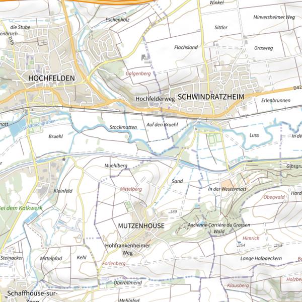 Plan cartographique de La Zorn