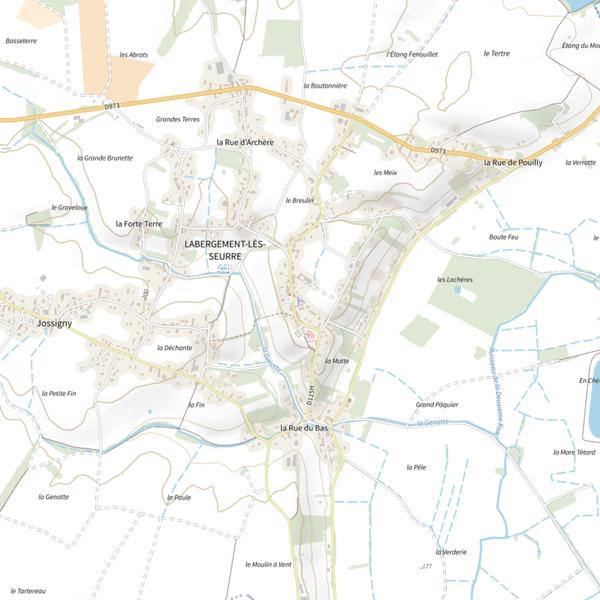 Plan cartographique de L'Ablette de Labergement - Labergement-lès-Seurre