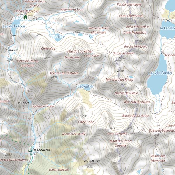 Plan cartographique de Lac Autier