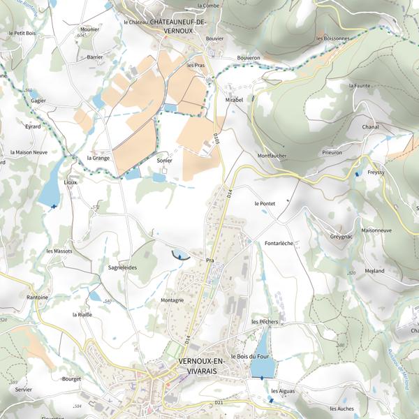 Plan cartographique de Lac aux Ramiers
