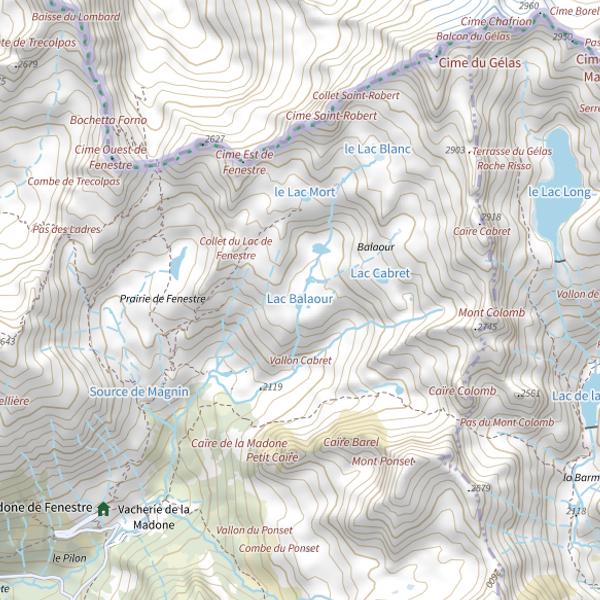 Plan cartographique de Lac Balaour
