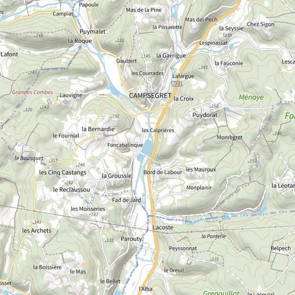Plan cartographique de Lac Beausoleil