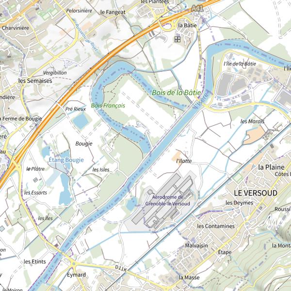 Plan cartographique de Lac Belledonne