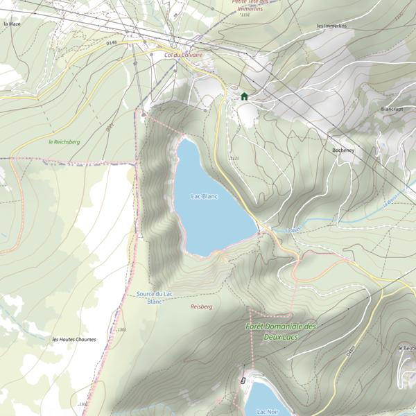 Plan cartographique de Lac Blanc (Haut-Rhin)