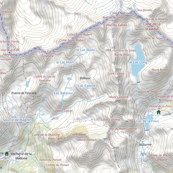 Plan cartographique de Lac Cabret