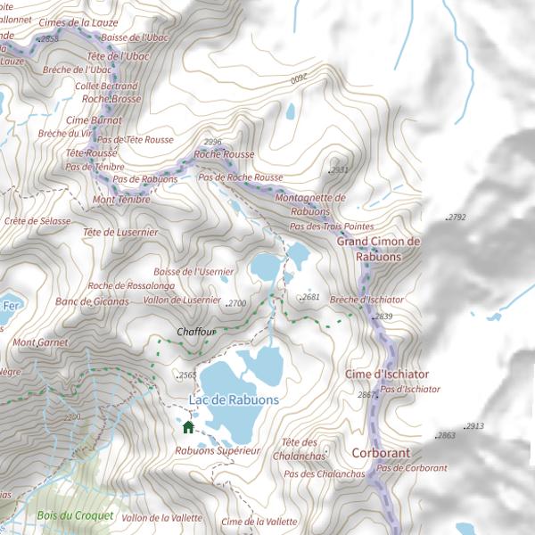 Plan cartographique de Lac Chaffour