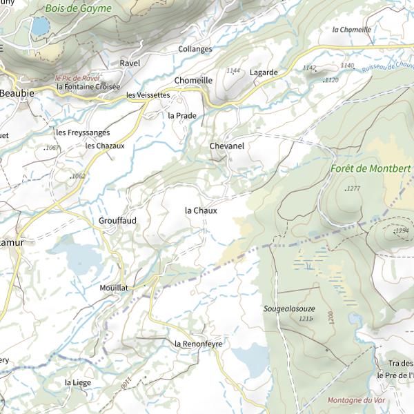 Plan cartographique de Lac Chauvet