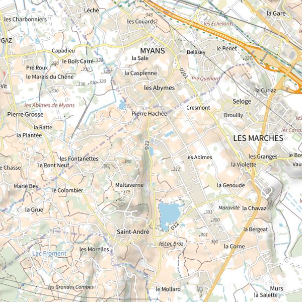 Plan cartographique de Lac Clair