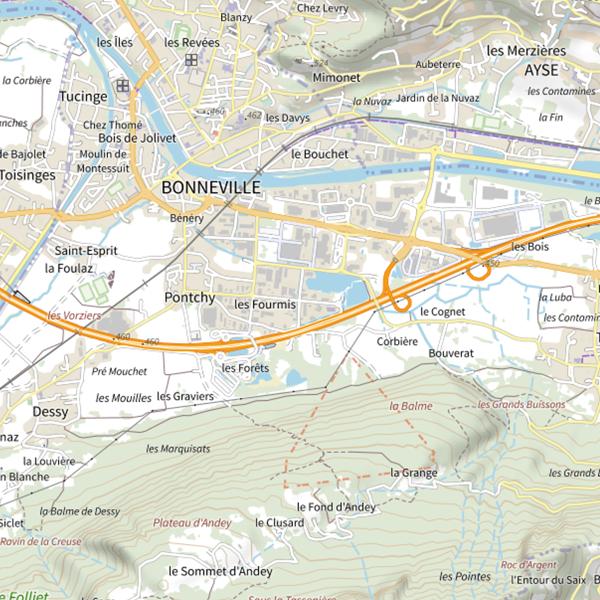 Plan cartographique de Lac Cpoac