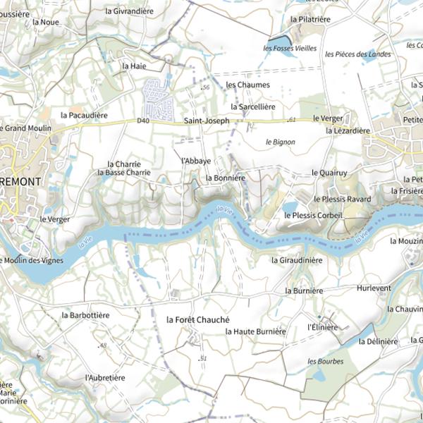 Plan cartographique de Lac d'Apremont