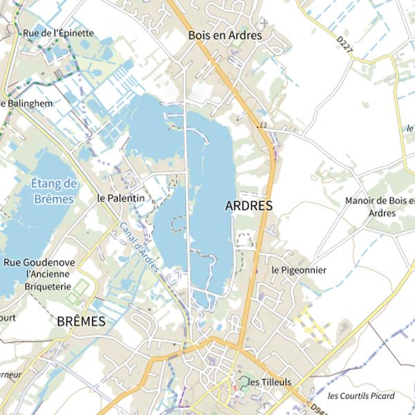 Plan cartographique de Lac d'Ardres (Ardres)