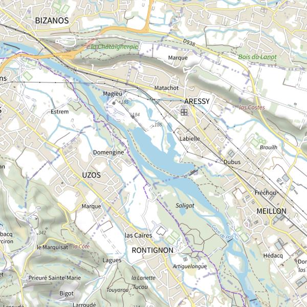 Plan cartographique de Lac d'Aressy (Aressy)