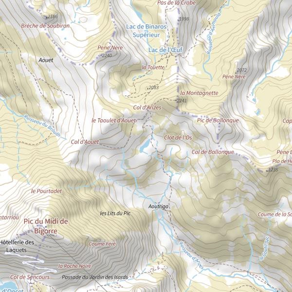 Plan cartographique de Lac d'Arizes