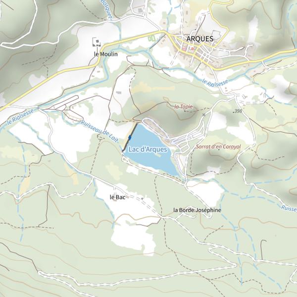 Plan cartographique de Lac d'Arques