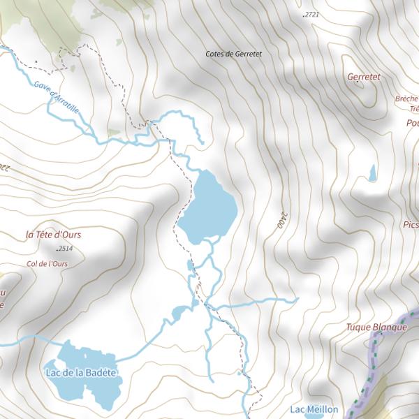 Plan cartographique de Lac d'Arratille
