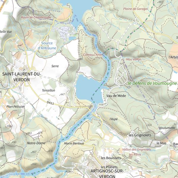 Plan cartographique de Lac d'Artignosc