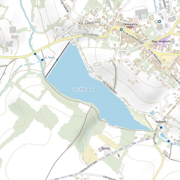 Plan cartographique de Lac d'Arzacq