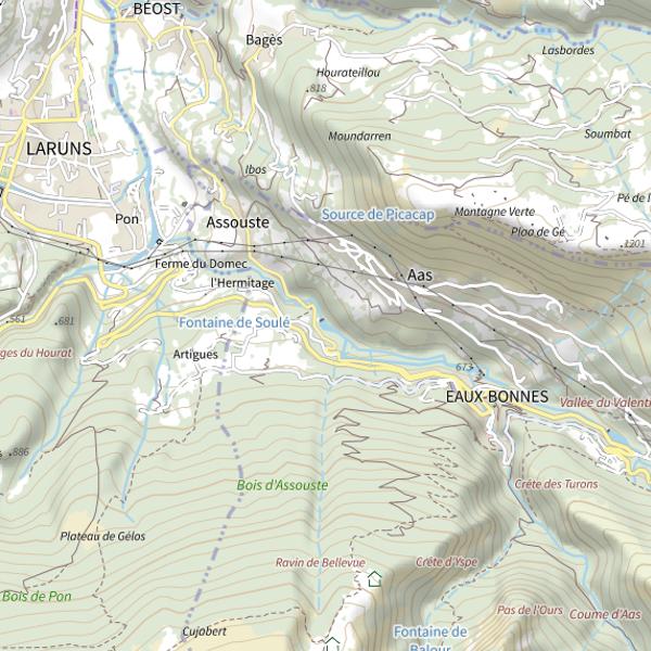 Plan cartographique de Lac d'Assouste