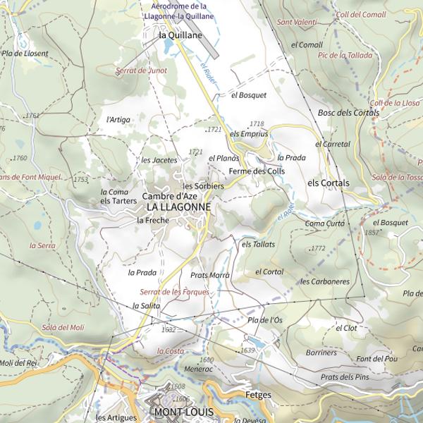 Plan cartographique de Lac d'Aude (La Llagonne)