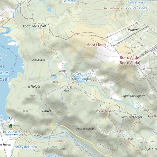 Plan cartographique de Lac d’Aude (Pyrénées-Orientales)