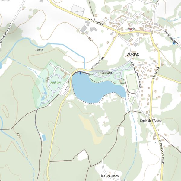 Plan cartographique de Lac d'Auriac