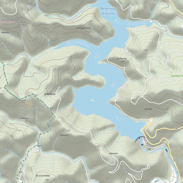 Plan cartographique de Lac d'Avène