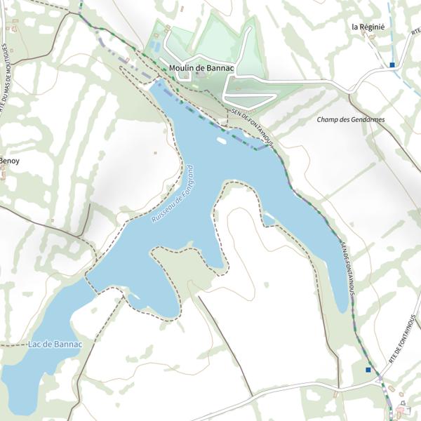 Plan cartographique de Lac de Bannac