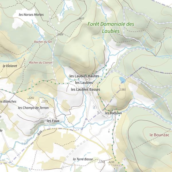 Plan cartographique de Lac de Barandon
