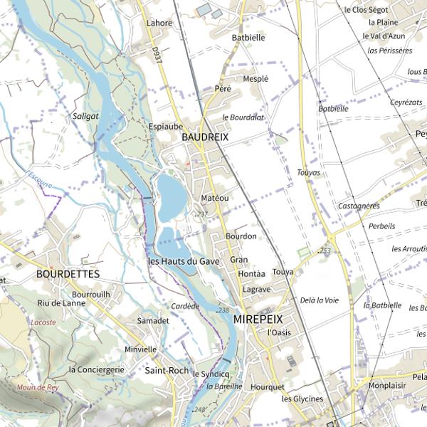 Plan cartographique de Lac de Baudreix