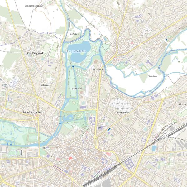 Plan cartographique de Lac de Belle-Isle