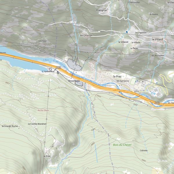 Plan cartographique de Lac de Bissorte