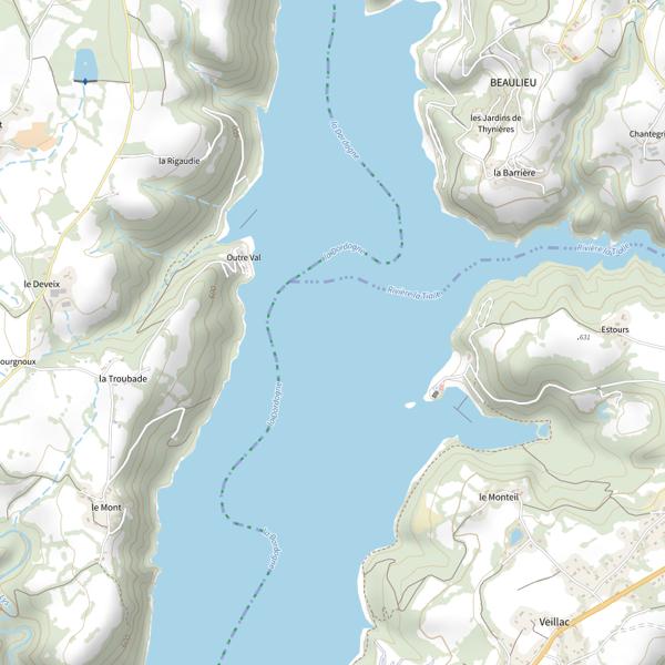 Plan cartographique de Lac de Bort-les-Orgues