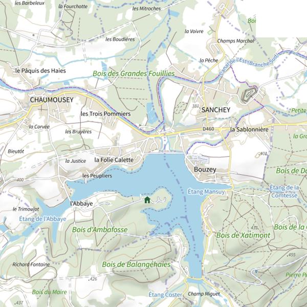 Plan cartographique de Lac de Bouzey