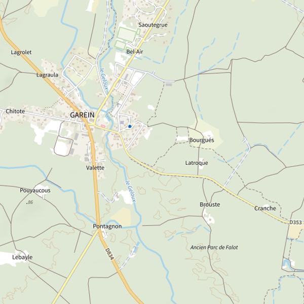 Plan cartographique de Lac de Brocas