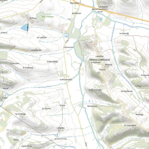Plan cartographique de Lac de Cabane
